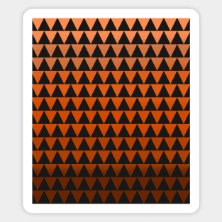 Rust Colours, Burnt Orange and Black Zig Zag Design Sticker